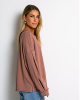 Μπλούζα φούτερ αχνούδιαστο oversized σάπιο μήλο