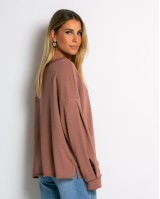 Μπλούζα φούτερ αχνούδιαστο oversized σάπιο μήλο