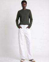 Μπλούζα μακρυμάνικη βαμβακερή με εξωτερικές ραφές army