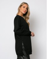 Φούτερ oversized μαύρο Φούτερ oversized μαύρο