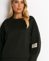 Σετ φόρμας μπλούζα με διακριτική στάμπα και παντελόνι μαύρο