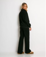 Σετ φούτερ μπλούζα με φερμουάρ & παντελόνι μαύρο