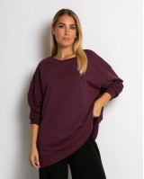 Φούτερ oversized δαμασκηνί
