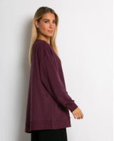 Φούτερ oversized δαμασκηνί