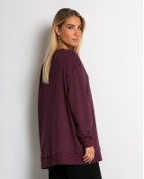 Φούτερ oversized δαμασκηνί