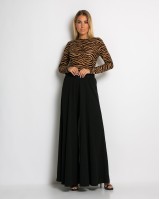 Κορμάκι zebra print καφέ