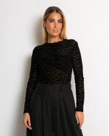 Κορμάκι zebra print μαύρο