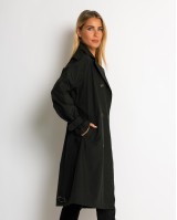 Καμπαρντίνα με ζώνη και κουμπιά μαύρο