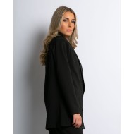 Blazer μακρύ με τέσσερα κουμπιά μαύρο