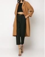 Παλτό με πιέτες στο μανίκι κάμελ