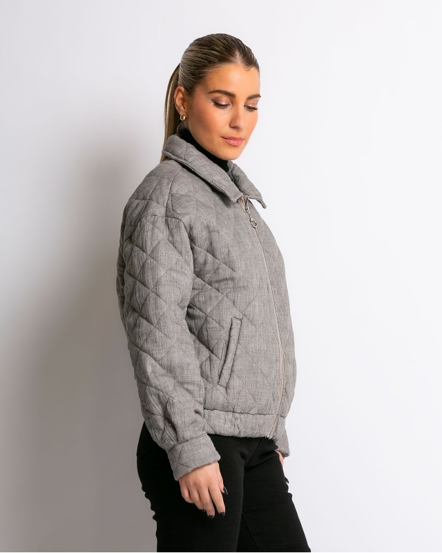 Πανωφόρι καπιτονέ γκρι