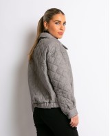 Πανωφόρι καπιτονέ γκρι