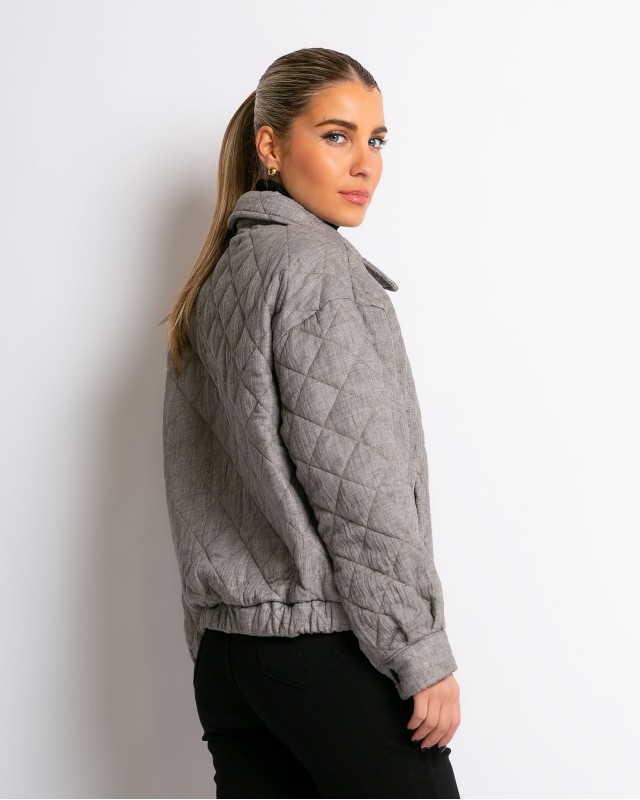 Πανωφόρι καπιτονέ γκρι