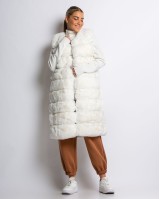 Γουνα αμάνικη μακριά λευκό