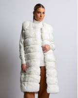 Γουνα αμάνικη μακριά λευκό