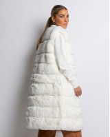 Γουνα αμάνικη μακριά λευκό