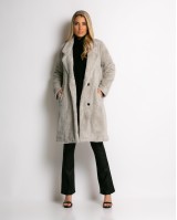 Παλτό teddy γκρι