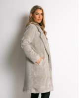 Παλτό teddy γκρι