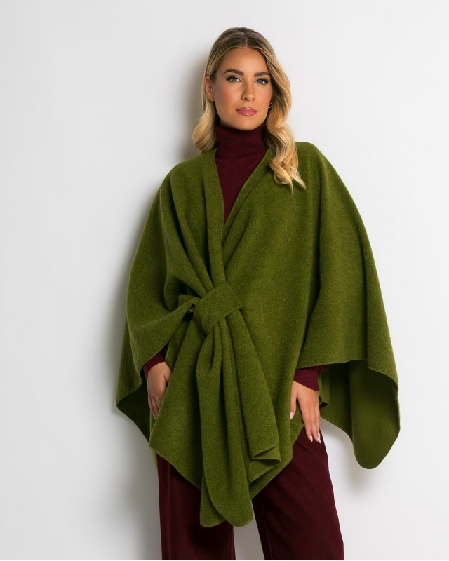 Κάπα ασύμμετρη με δέσιμο λαδί