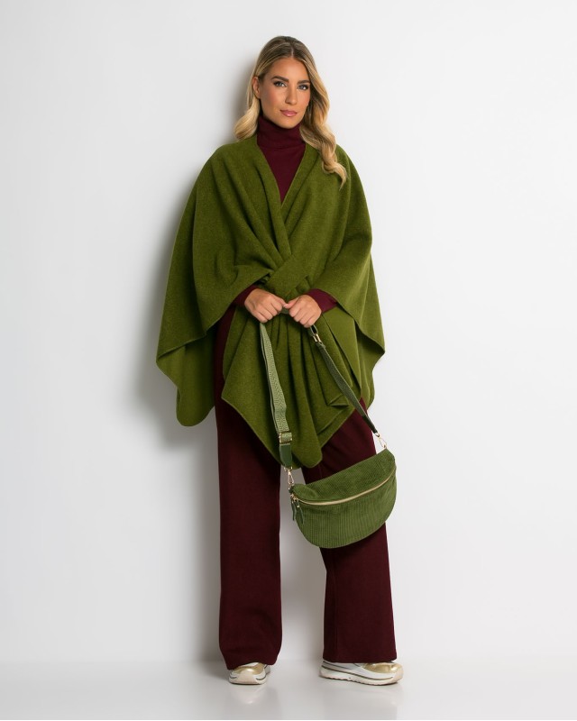 Κάπα ασύμμετρη με δέσιμο λαδί