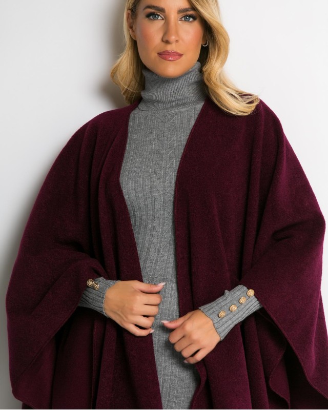 Κάπα ασύμμετρη με δέσιμο μπορντώ