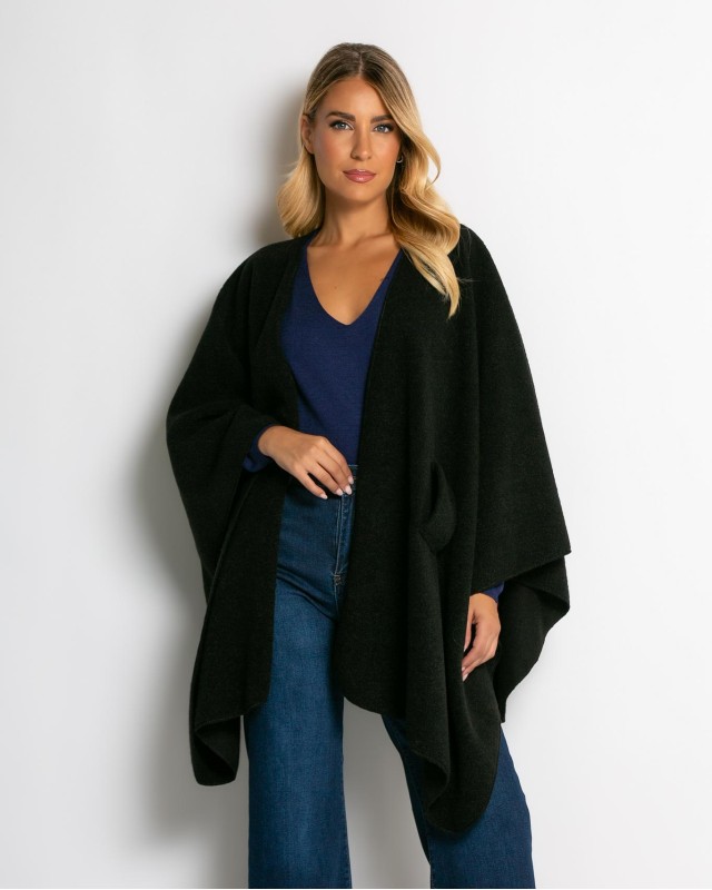 Κάπα ασύμμετρη με δέσιμο μαύρο