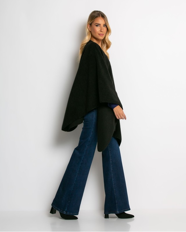 Κάπα ασύμμετρη με δέσιμο μαύρο