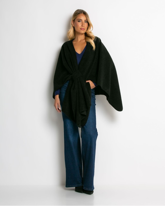 Κάπα ασύμμετρη με δέσιμο μαύρο