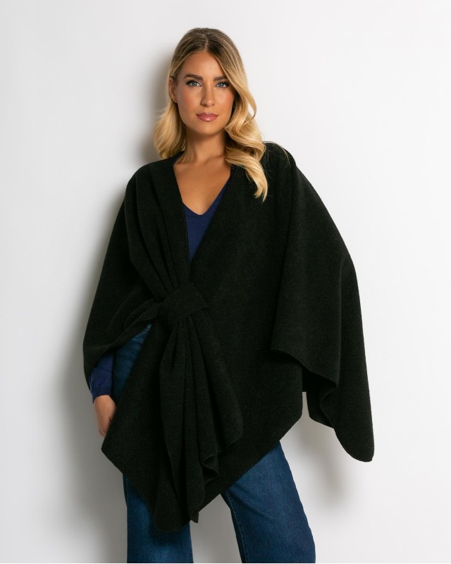 Κάπα ασύμμετρη με δέσιμο μαύρο