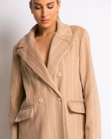 Παλτό με κουμπιά ριγέ ταμπά