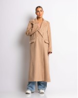 Παλτό με κουμπιά ριγέ ταμπά