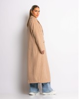 Παλτό με κουμπιά ριγέ ταμπά