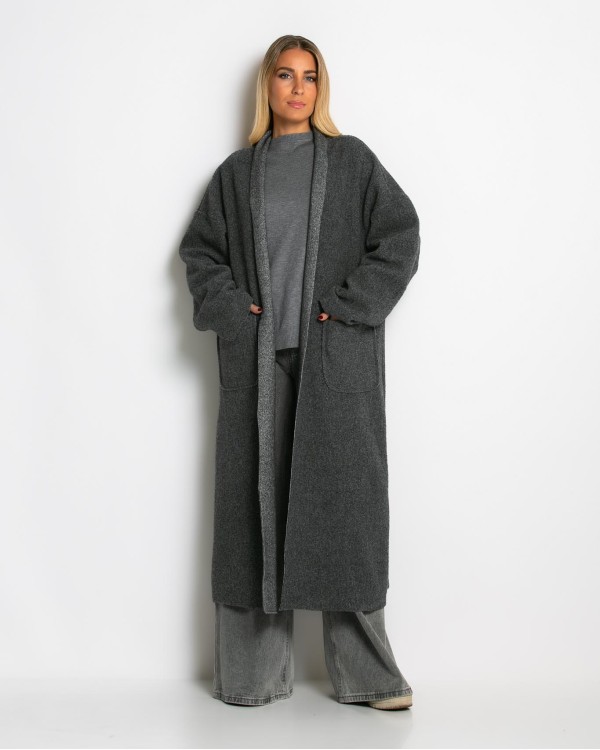 Παλτό μακρύ μπορντώ