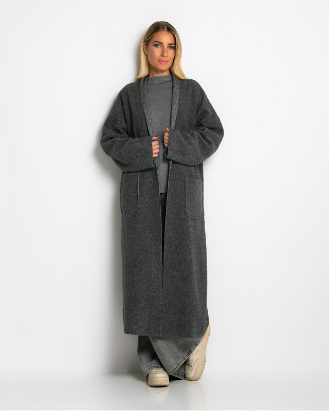 Παλτό μακρύ ανθρακί