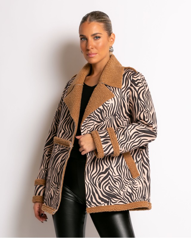 Ημίπαλτο μουτόν ζεβρέ 