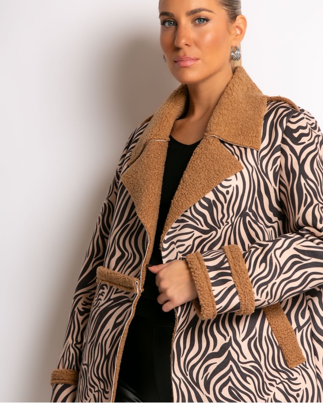 Ημίπαλτο μουτόν ζεβρέ 