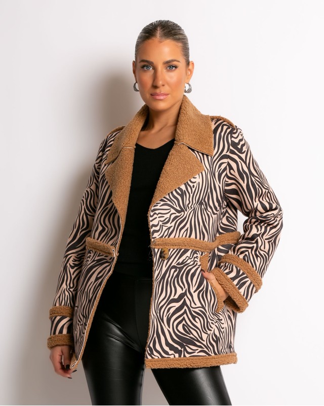Ημίπαλτο μουτόν ζεβρέ 