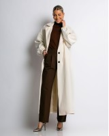 Παλτό με φόδρα και λάστιχο στο μανίκι εκρού