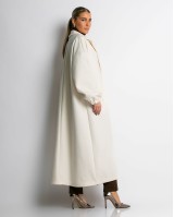 Παλτό με φόδρα και λάστιχο στο μανίκι εκρού