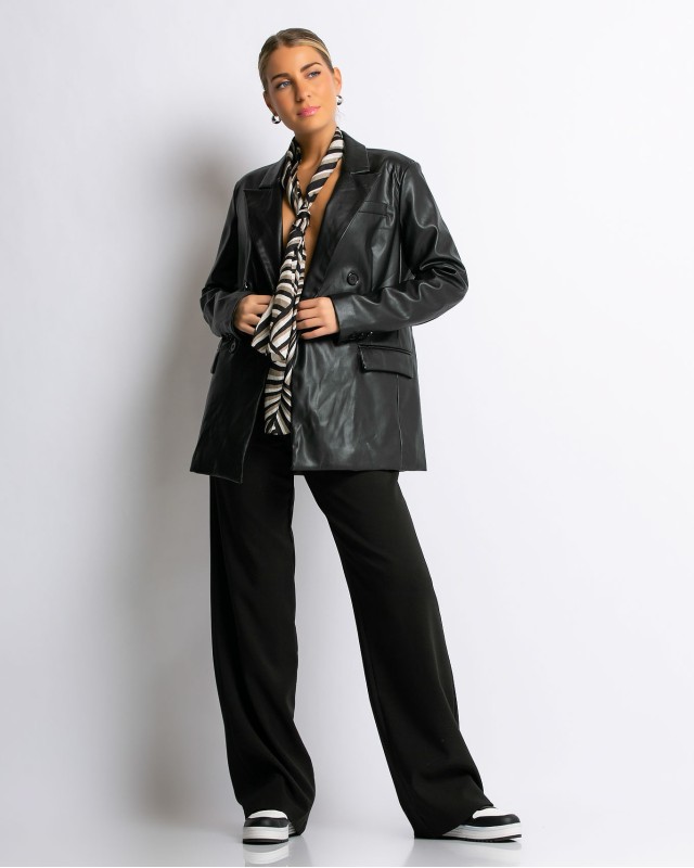 Σακάκι δερματίνη μαύρο