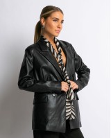 Σακάκι δερματίνη μαύρο