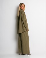 Σετ πουκάμισο & παντελόνι με στρας χακί