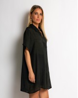 Σετ see through πουκάμισο και σορτς μαύρο Σετ see through πουκάμισο και σορτς μαύρο