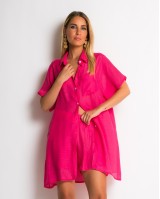 Σετ see through πουκάμισο και σορτς φούξια Σετ see through πουκάμισο και σορτς φούξια