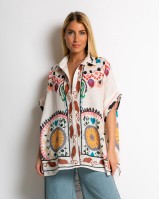 Πουκάμισο oversized με print λαχούρια Πουκάμισο oversized με print λαχούρια