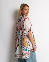 Πουκάμισο oversized με print λαχούρια Πουκάμισο oversized με print λαχούρια