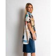 Πουκάμισο oversized με print Santa Monica