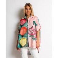Πουκάμισο oversized με print Don't Stop