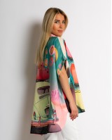 Πουκάμισο oversized με print Don't Stop Πουκάμισο oversized με print Don't Stop
