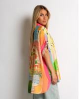 Πουκάμισο oversized με print φοίνικας Πουκάμισο oversized με print φοίνικας